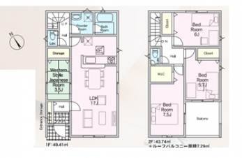 �L�X�Ƃ���LDK�ŉƑ��S�����߂�������K�ȋ�Ԃ����p�ӂ����Ă��������Ă���܂��B 